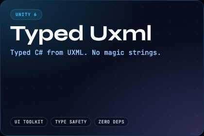 让UI Toolkit告别繁杂的UQuery:UXML文件自动生成C#代码工具—UITK Typed UXML